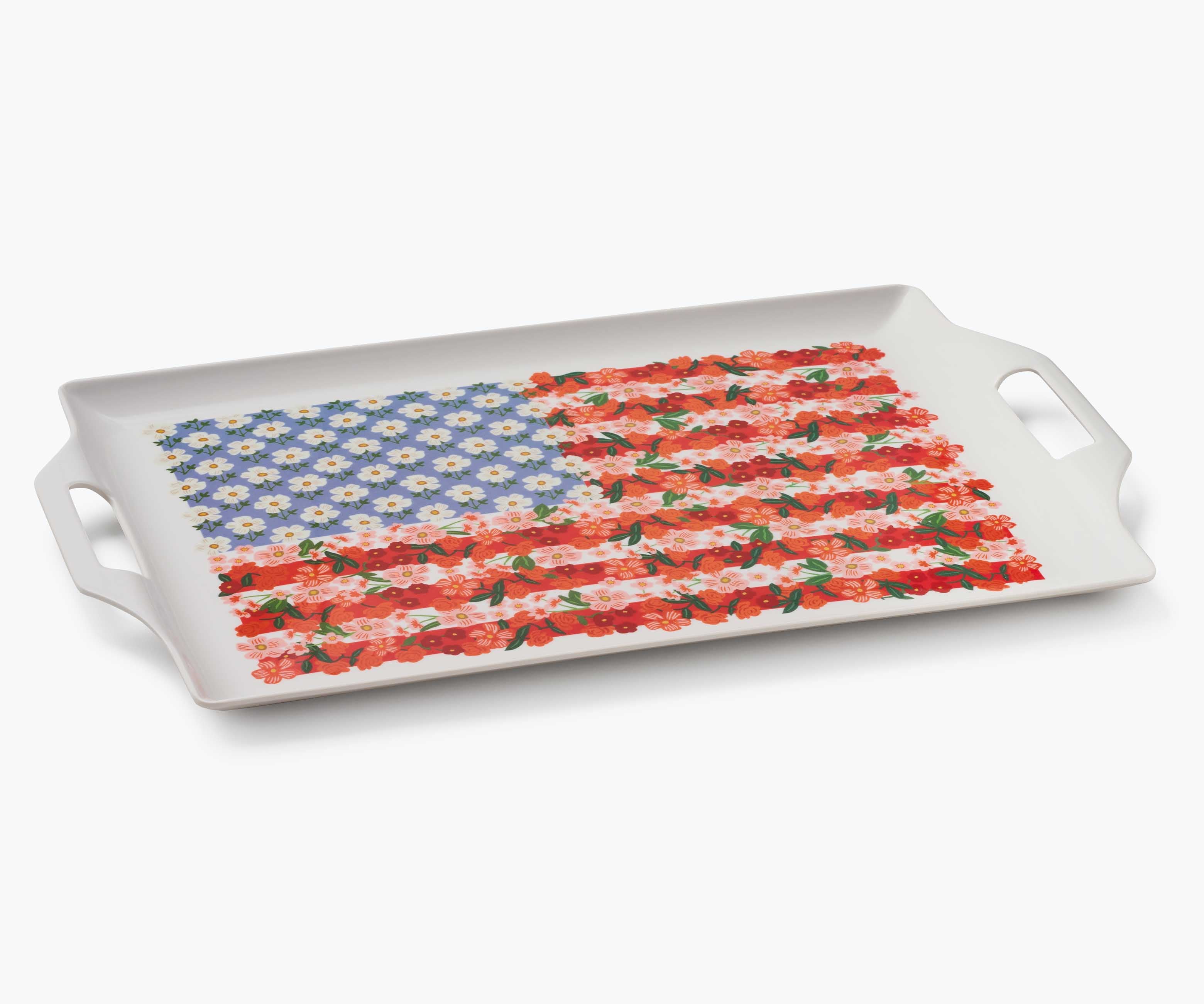 Melamine Serving Platter with Handles - Americana